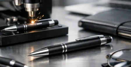 Lasergravur Kugelschreiber mit Firmenlogo