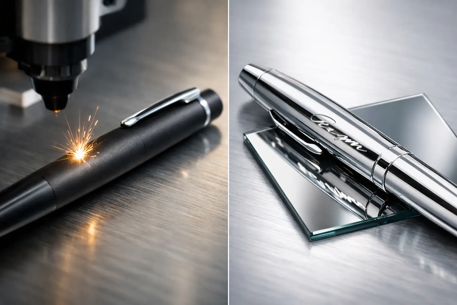 Lasergravur oder Spiegelgravur bei Stiften?